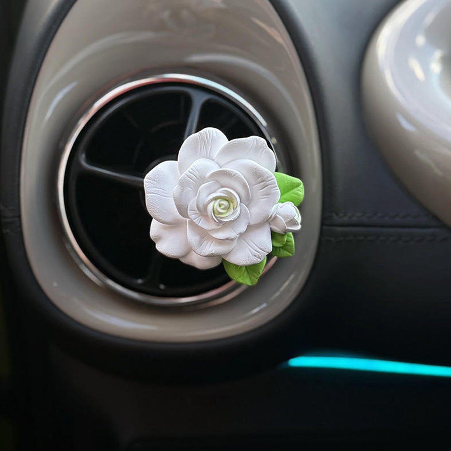 Rose Flower Car Air Freshener Clip with 10ml Perfume Bottle - 1 Pc - Happy Price - Image 4