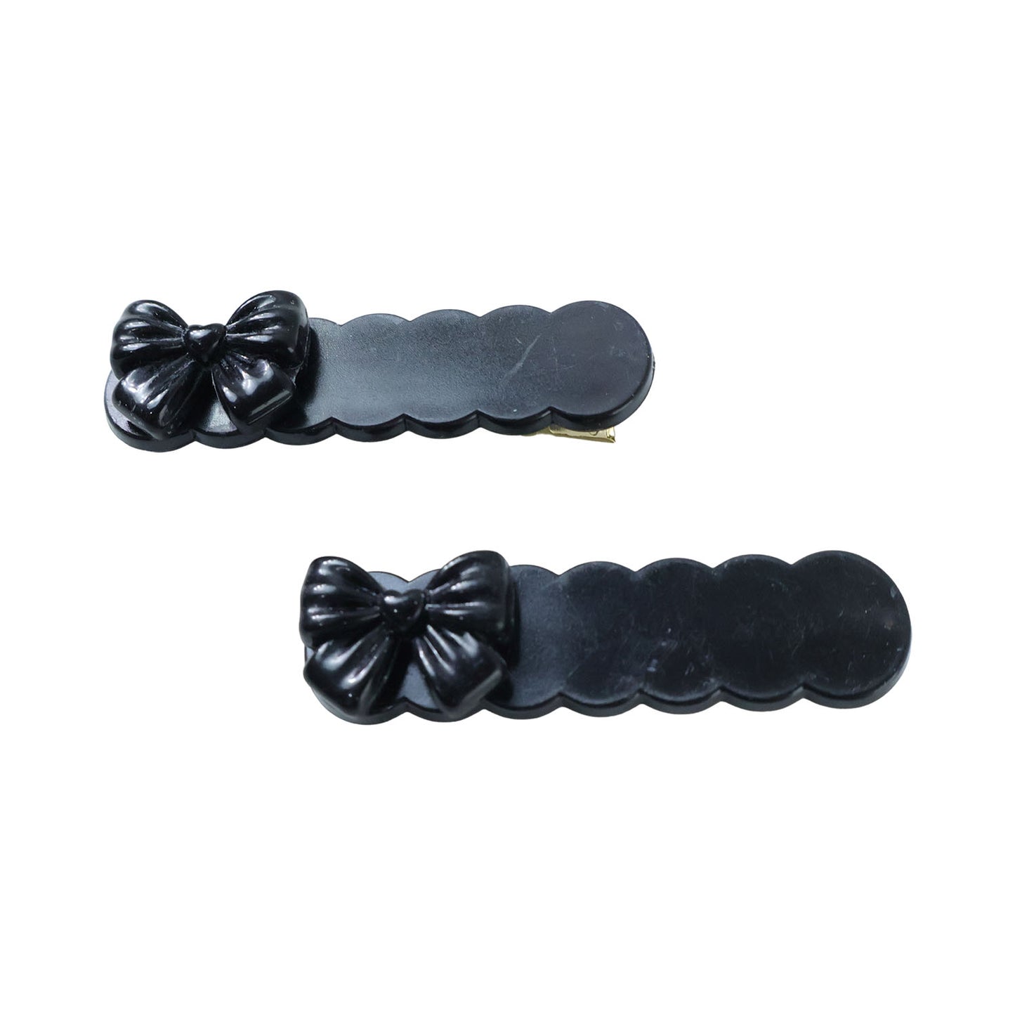 Black Bow Hair Clips for Women & Girls - Pack of 3 Snap Style - Happy Price - Image 4