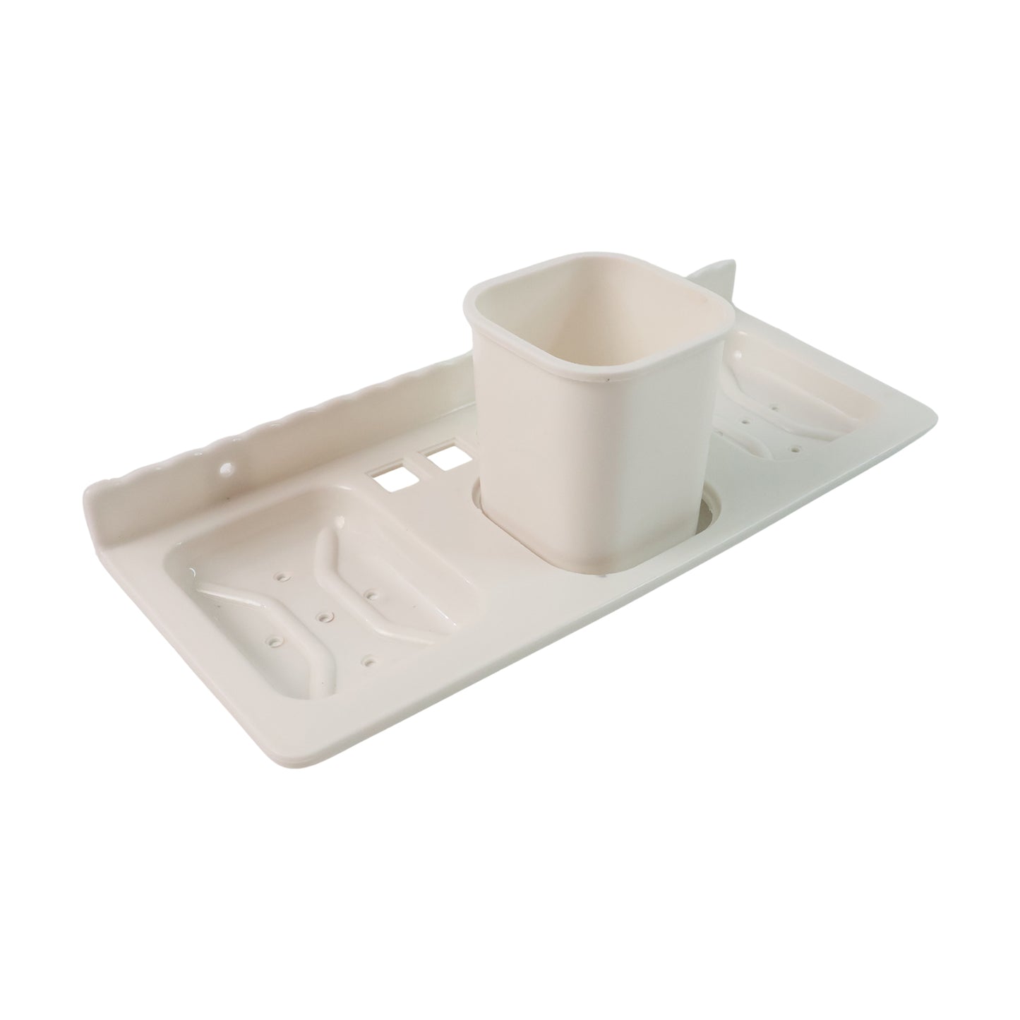 4-in-1 Wall Mount Bathroom Organizer Shelf with Tumbler Holder - 1 Pc - Happy Price - Image 2