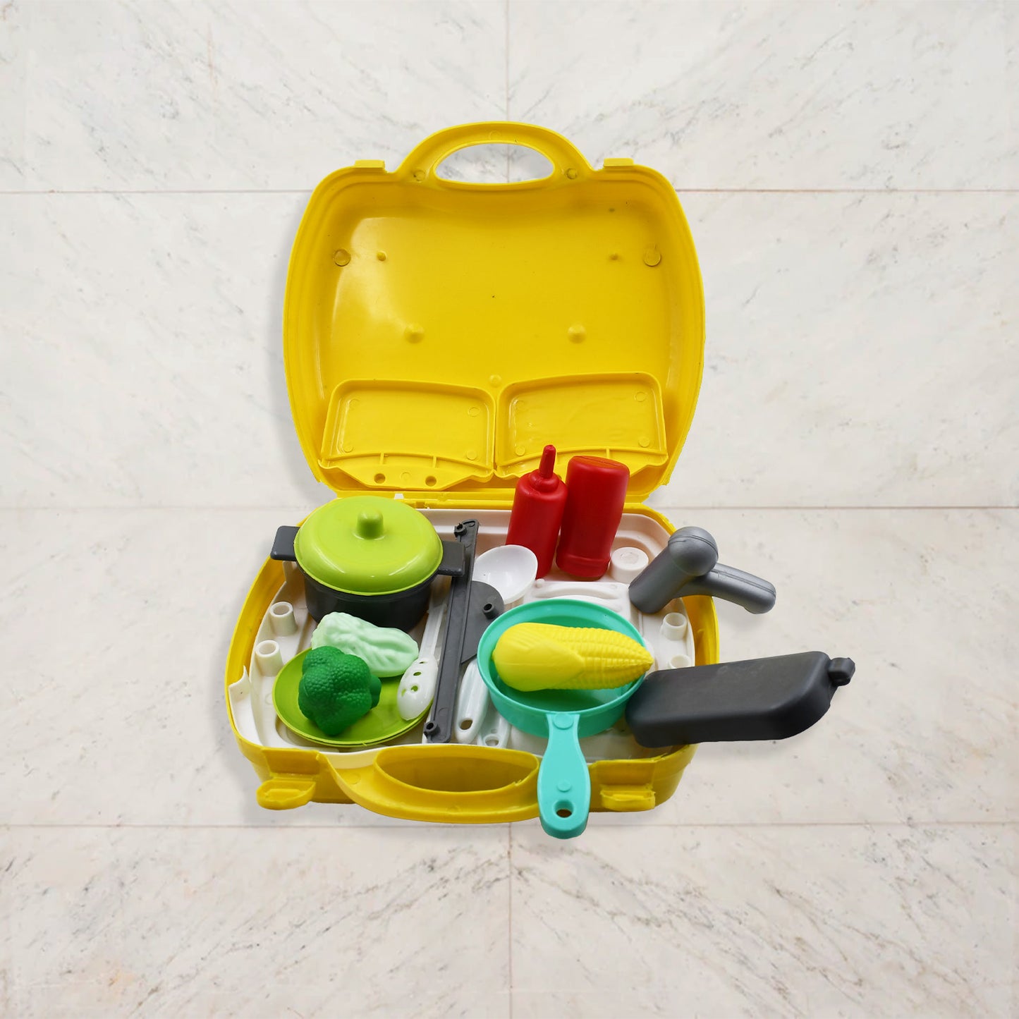 Cooking Toy Plastic Kids Cooking School Play Set (26 Pc Set) - Happy Price - Image 3