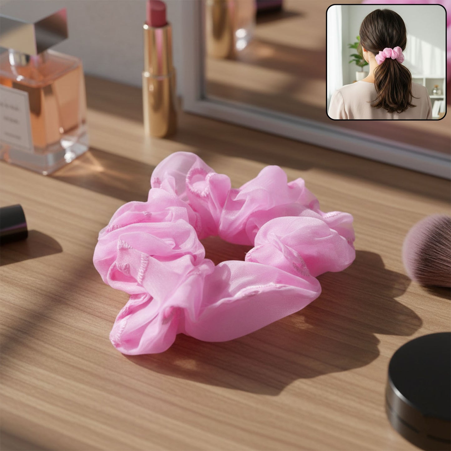 Soft Stretchable Hair Tie for Ponytails & Buns - Gentle Hold (1 Pc) - Happy Price - Image 2