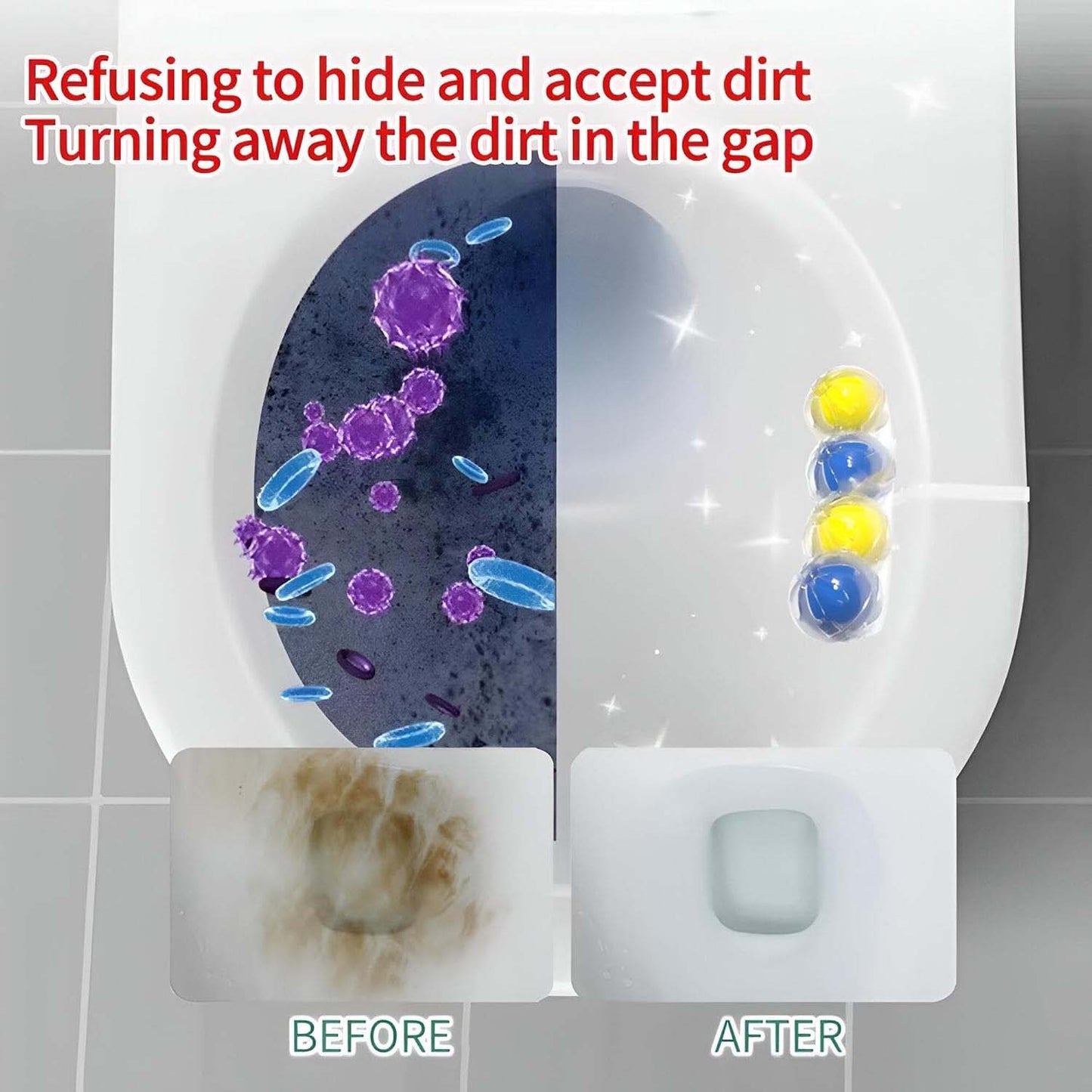 Automatic Toilet Bowl Cleaning Balls - 3 Pack for Freshness & Hygiene - Happy Price - Image 4