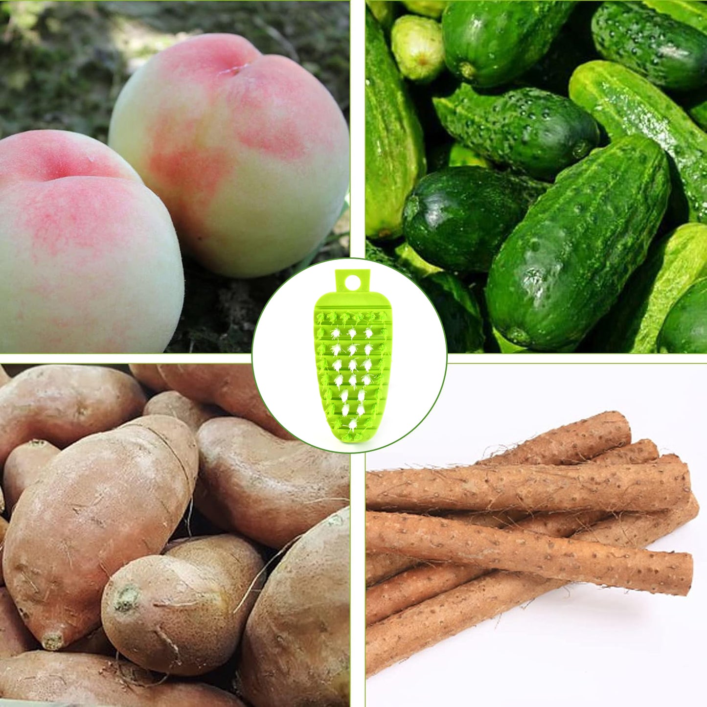 Plastic Fruit  Vegetable Brush (1 Pc) - Happy Price - Image 3