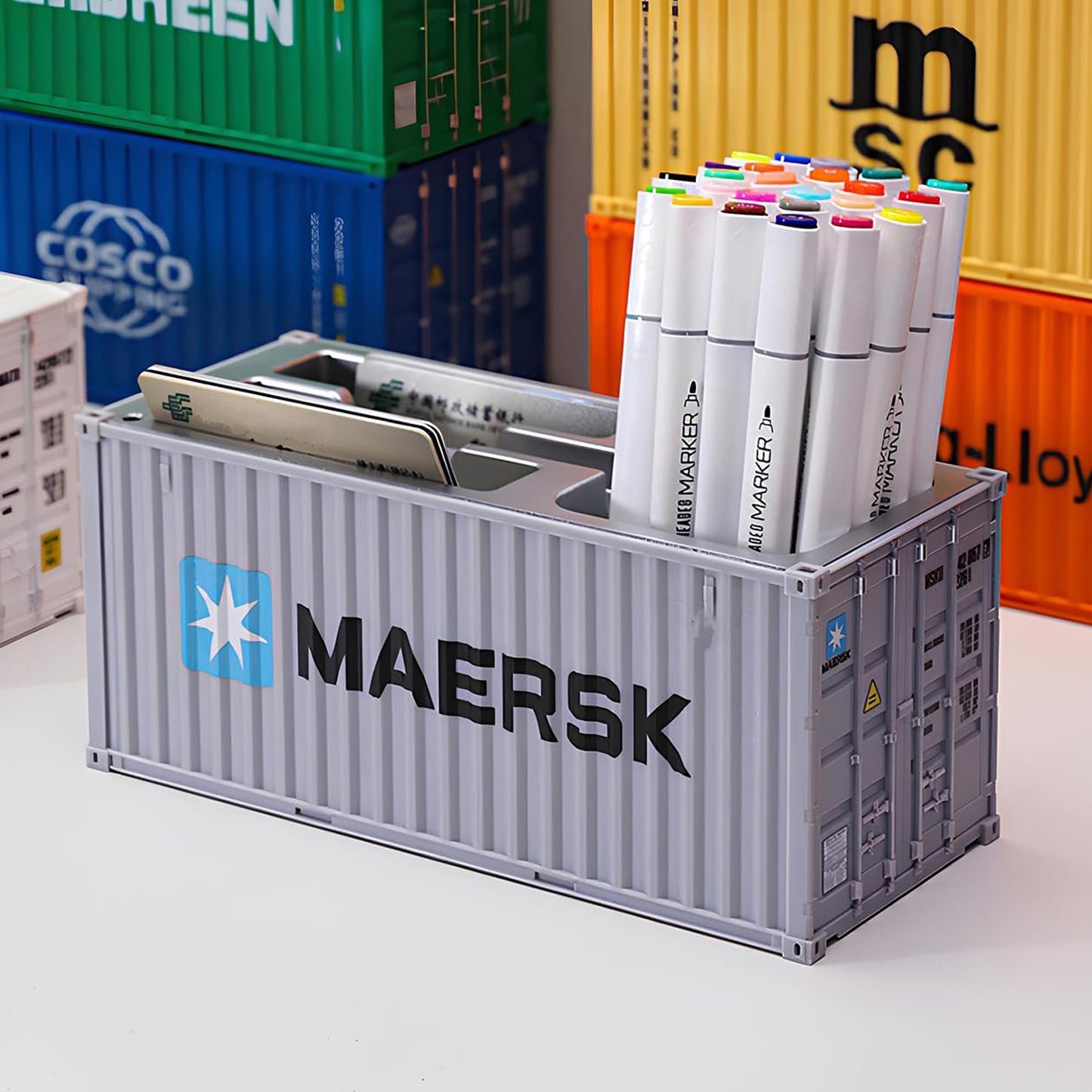 Container Style Multi-Compartment Desk Organizer (1 Pc) - Happy Price - Image 3