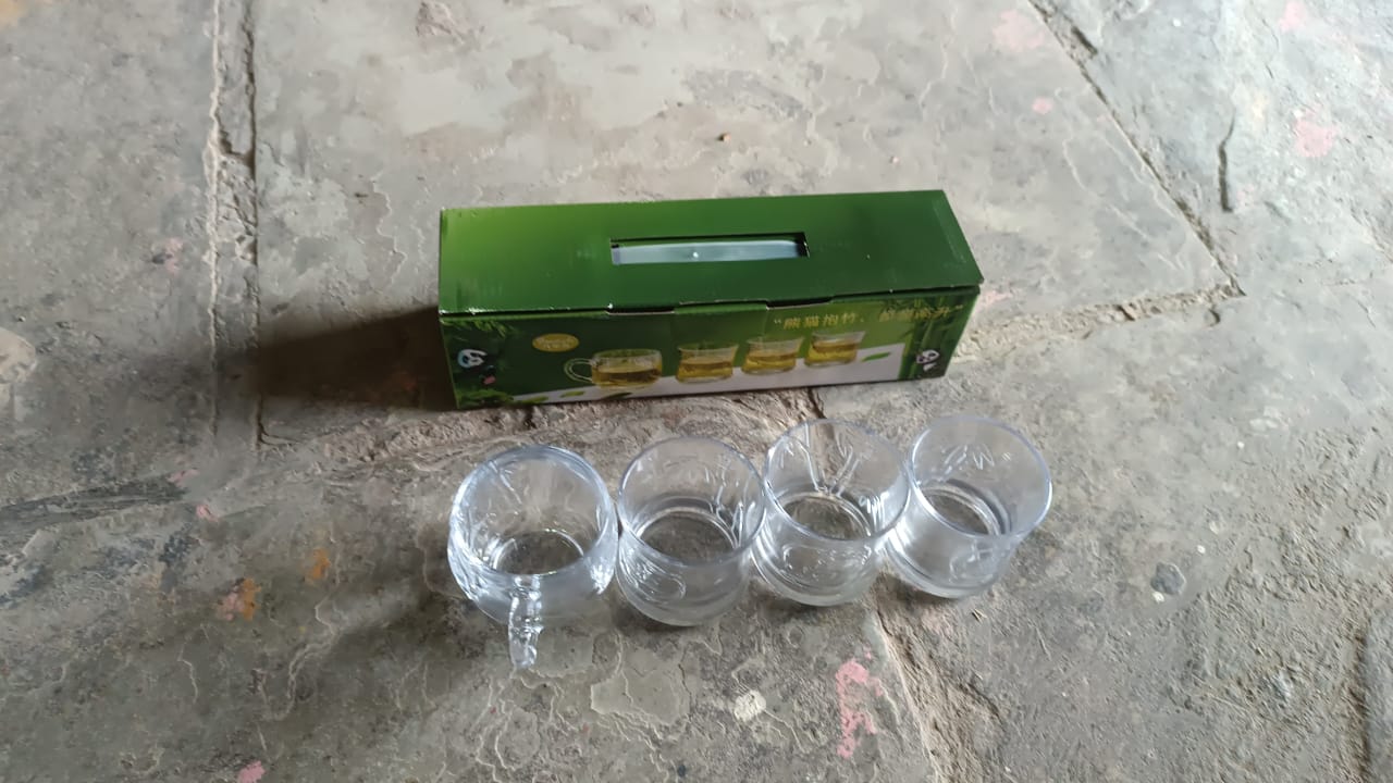 Set of 4 Glass Tumblers & Cups - Transparent Drinkware for Juice, Tea, Coffee - Happy Price - Image 6