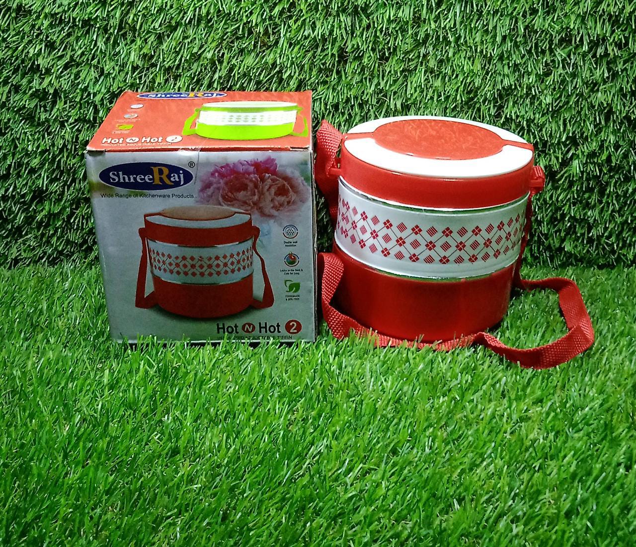 2layer Adjustable Insulated Tiffin Set Of 1 Blue 3 Containers Lunch Box - Happy Price - Image 6