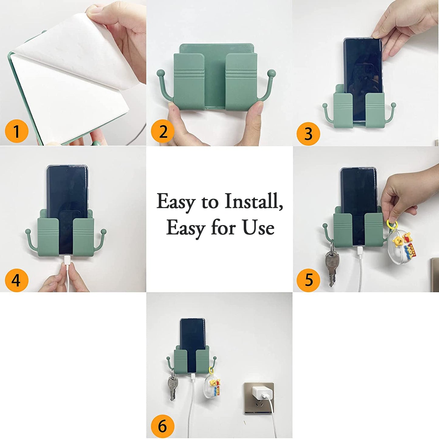 1 Pc Wallmount Mobile Stand With Hook Design Used In All Kinds Of Places Including Household And Many More As A Hanging Support For Cloths And Stuffs Purposes. - Happy Price - Image 6