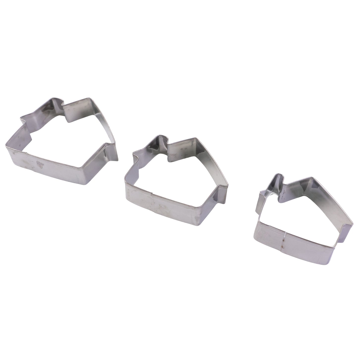 Stainless Steel House Shape Cookie Cutters - 3 Pc Mix Design Set - Happy Price - Image 4