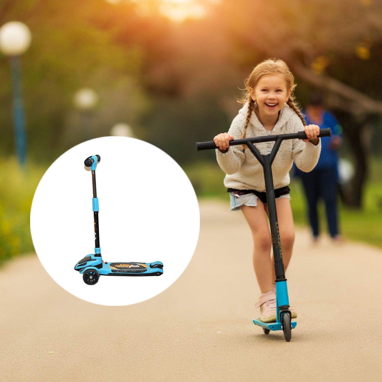 Foldable Kick Scooter For Kids 2-12 Years Old  Lightweight (1 Pc) - Happy Price - Image 2