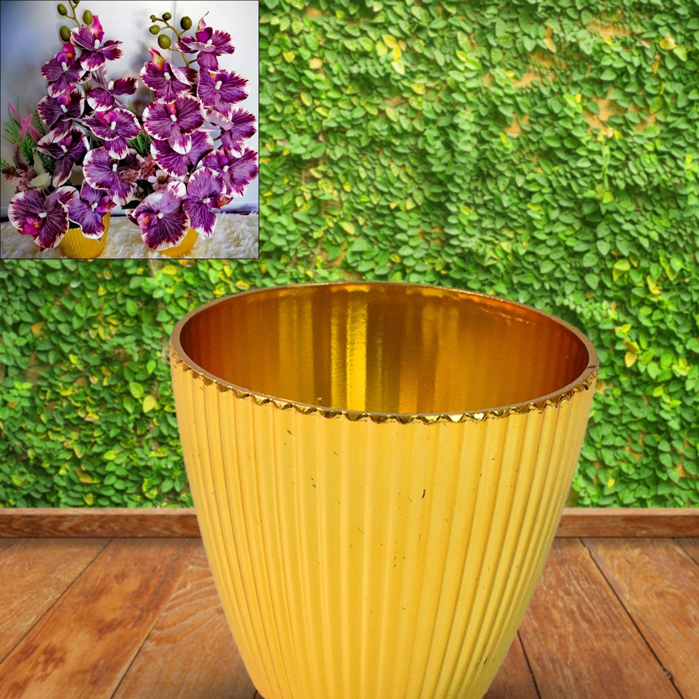 Plastic Flower Valencia (Pot) Home And Outdoor (1 Pc) - Happy Price - Image 1