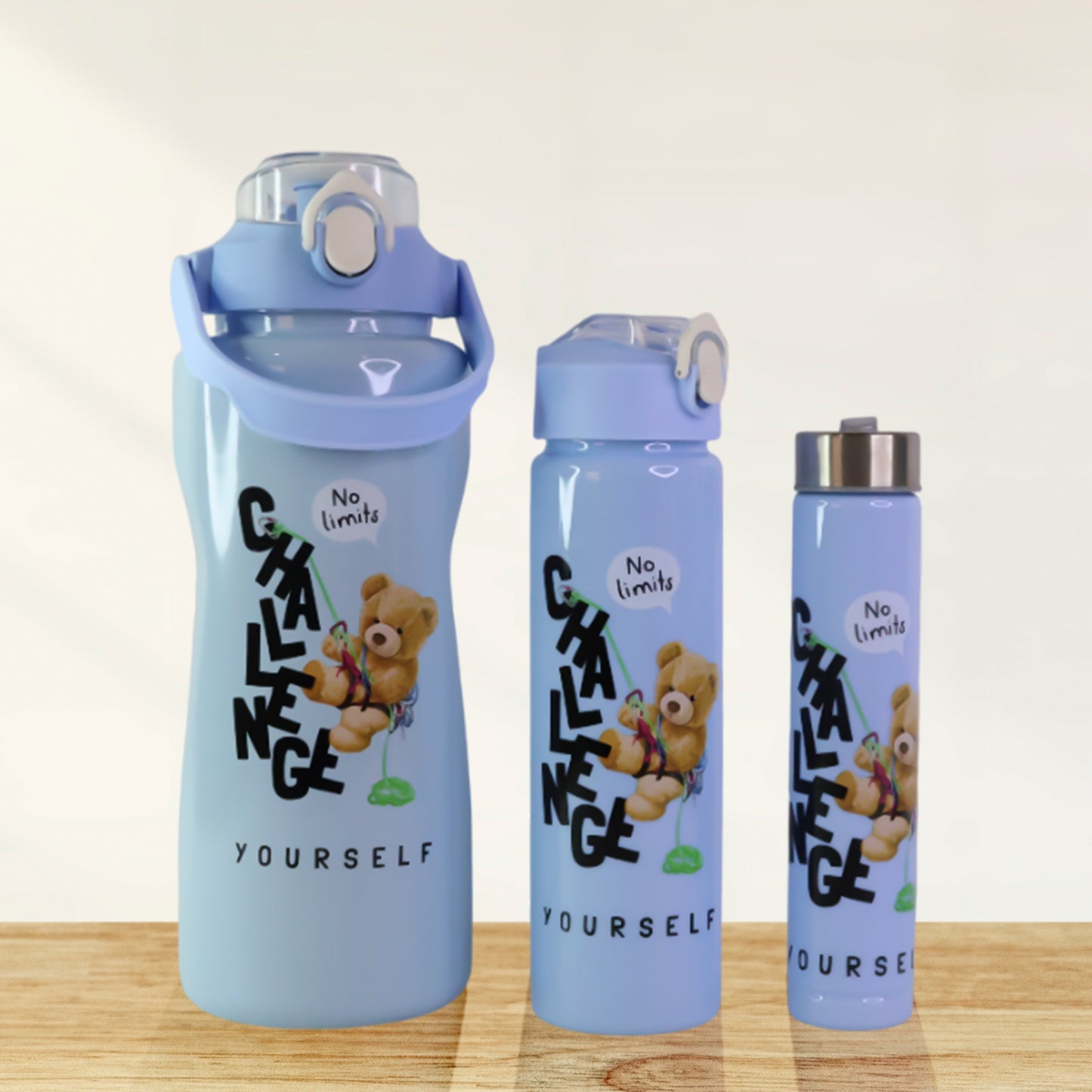 3-Piece Water Bottle Set: 2000ml, 900ml, 300ml - Leak-Proof & Portable - Happy Price - Image 6