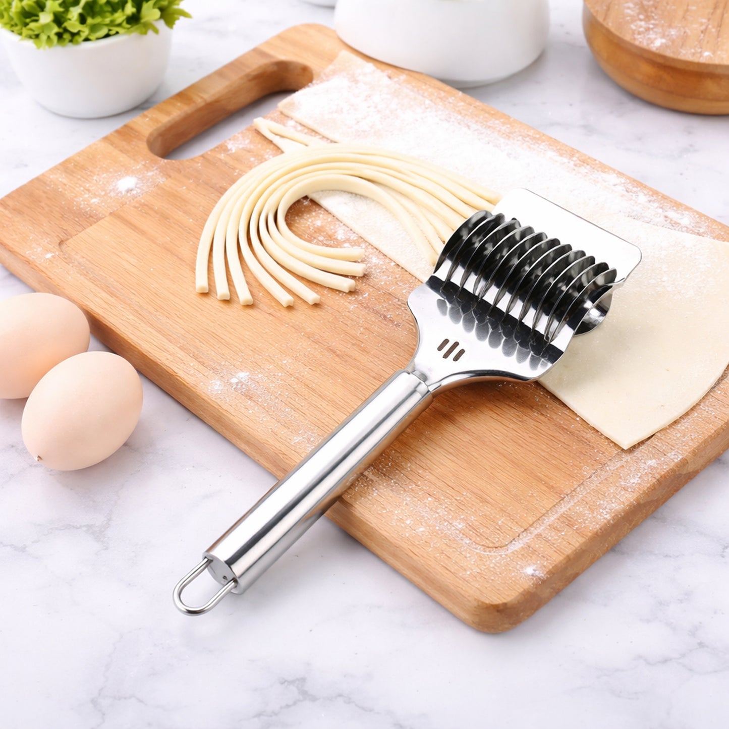 Stainless Steel Multi Blade Dough Slicer - 1 Pc - Happy Price - Image 2