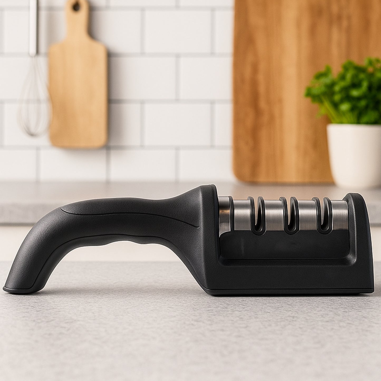 Manual Red Knife Sharpener 3 Stage Sharpening Tool For Ceramic Knife And Steel Knives. - Happy Price - Image 6