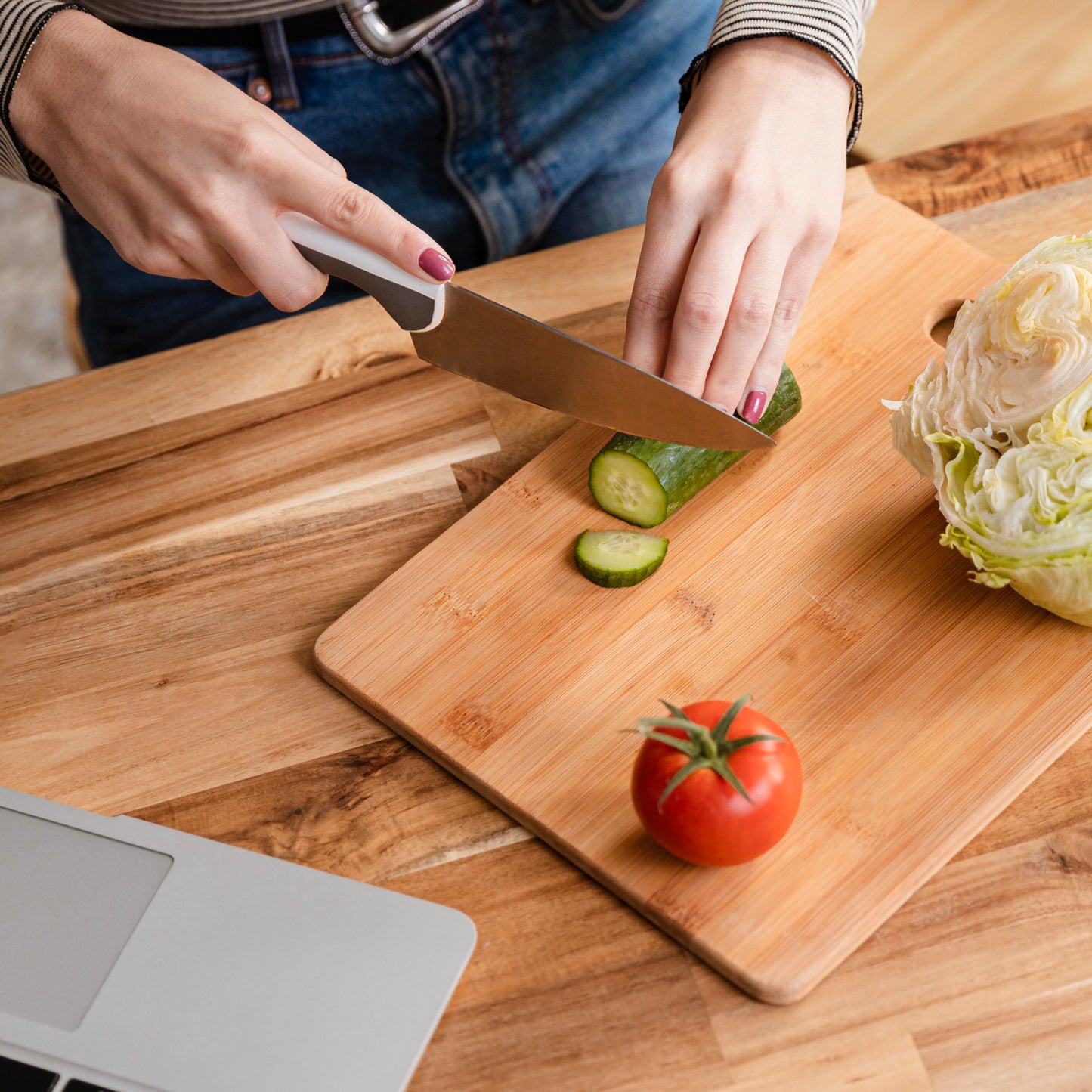 Wooden Chopping Board Big Size Kitchen Chopping Board Household Cutting Board Knife Board Vegetable Cutting And Fruit Multi-purpose Steel Vs Wooden Sticky Board Cutting Board For Kitchen Use - Happy Price - Image 6