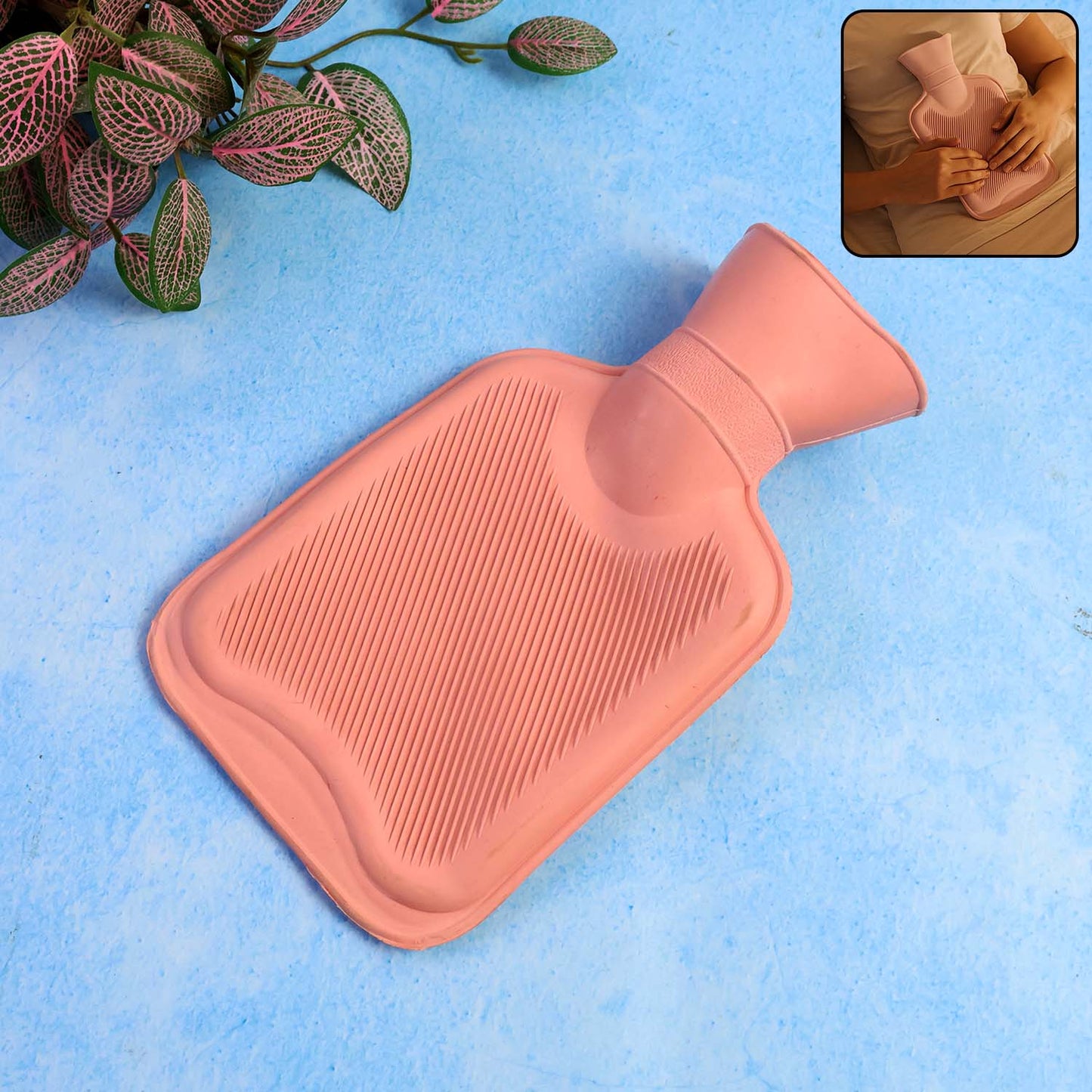 Small Hot Water Bag 21x12cm - 1 Pc Rubber Bottle for Pain Relief & Warmth - Happy Price - Image 2