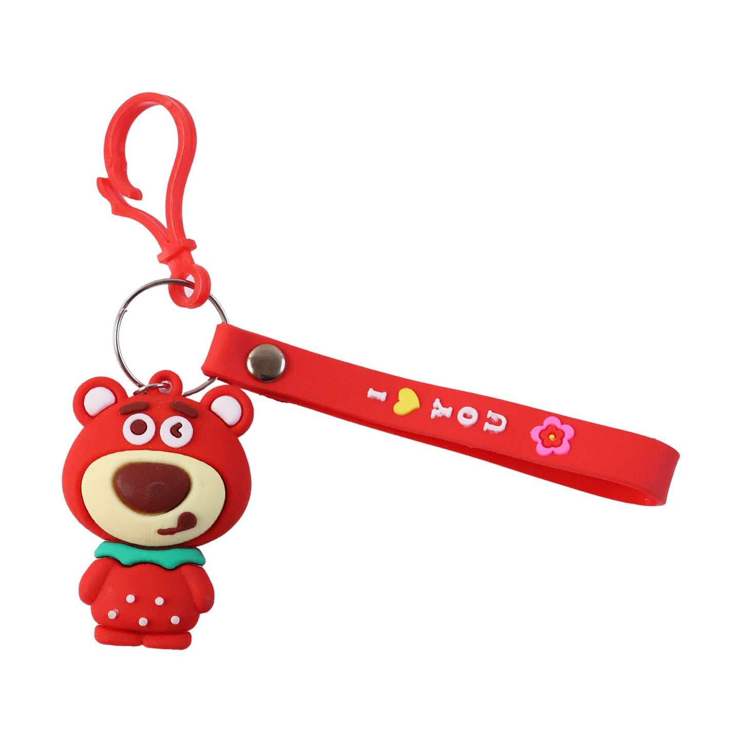 Cute Cartoon Bear Keychain with Decorative Strap - 1 Pc - Happy Price - Image 4