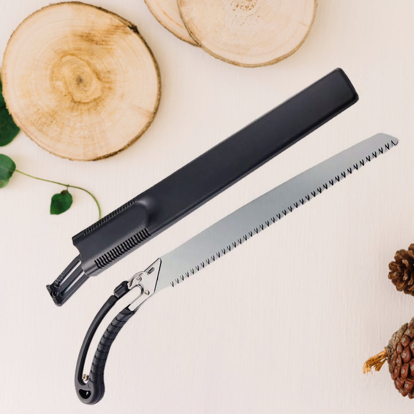 Hand Pruning Saw For Tree Branch Cutter (1 Pc  With Cover  50 Cm Long) - Happy Price - Image 2