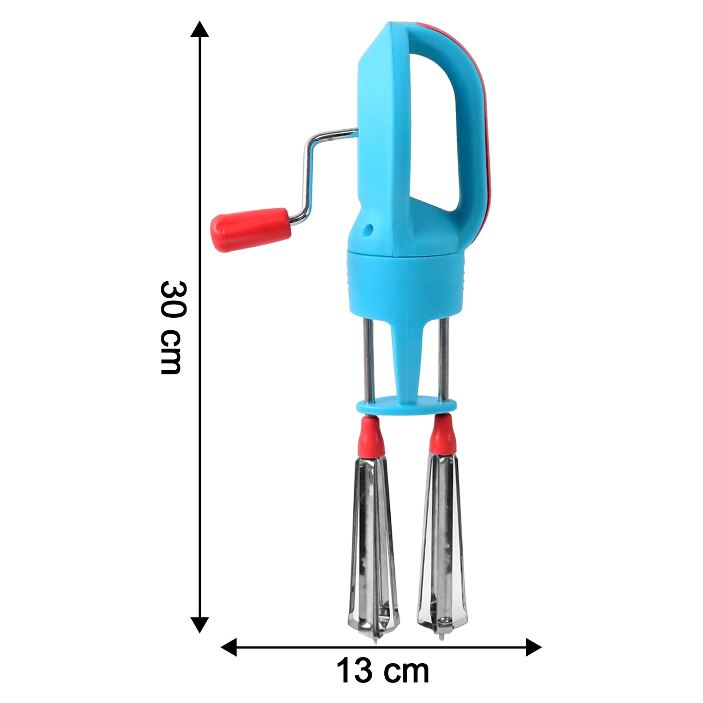 Manual Hand Beater with Dual Stainless Steel Whisks - 1 Pc - Happy Price - Image 5