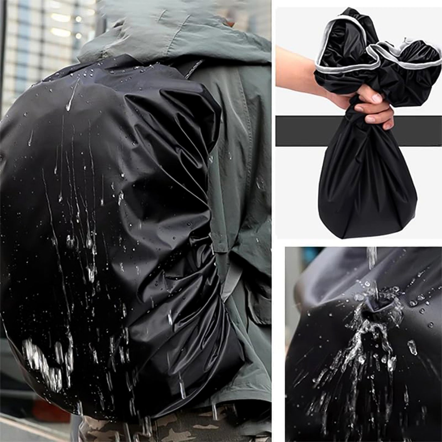 Heavy Waterproof Nylon Rain Coverdust Cover - Elastic Adjustable For Laptop Bags And Backpacks School Bag Waterproof Cover Dust Proof Backpack Laptop Bag Cover (1pc) - Happy Price - Image 6