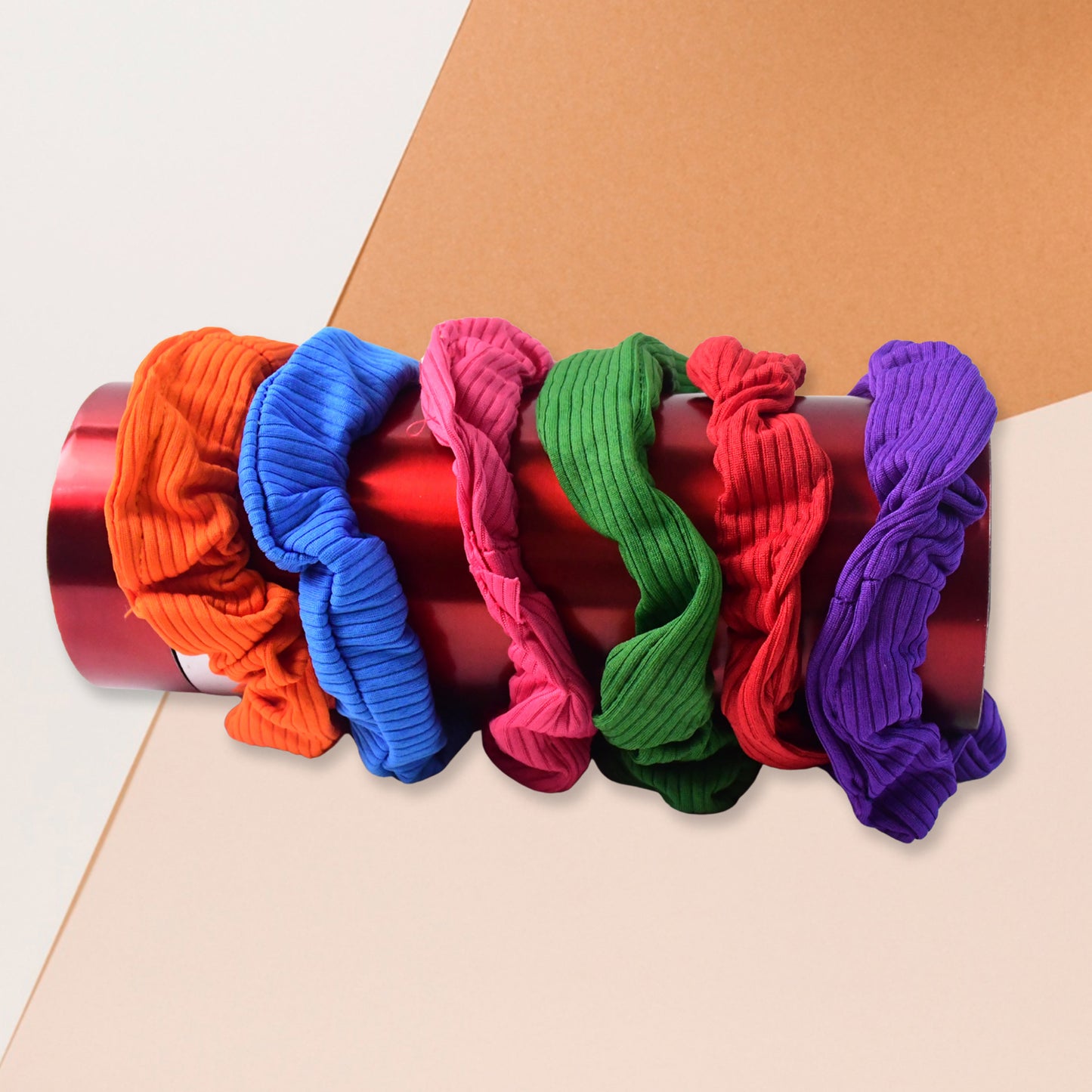 12 Pcs Assorted Color Fabric Hair Scrunchies Set for Women & Girls - Happy Price - Image 3