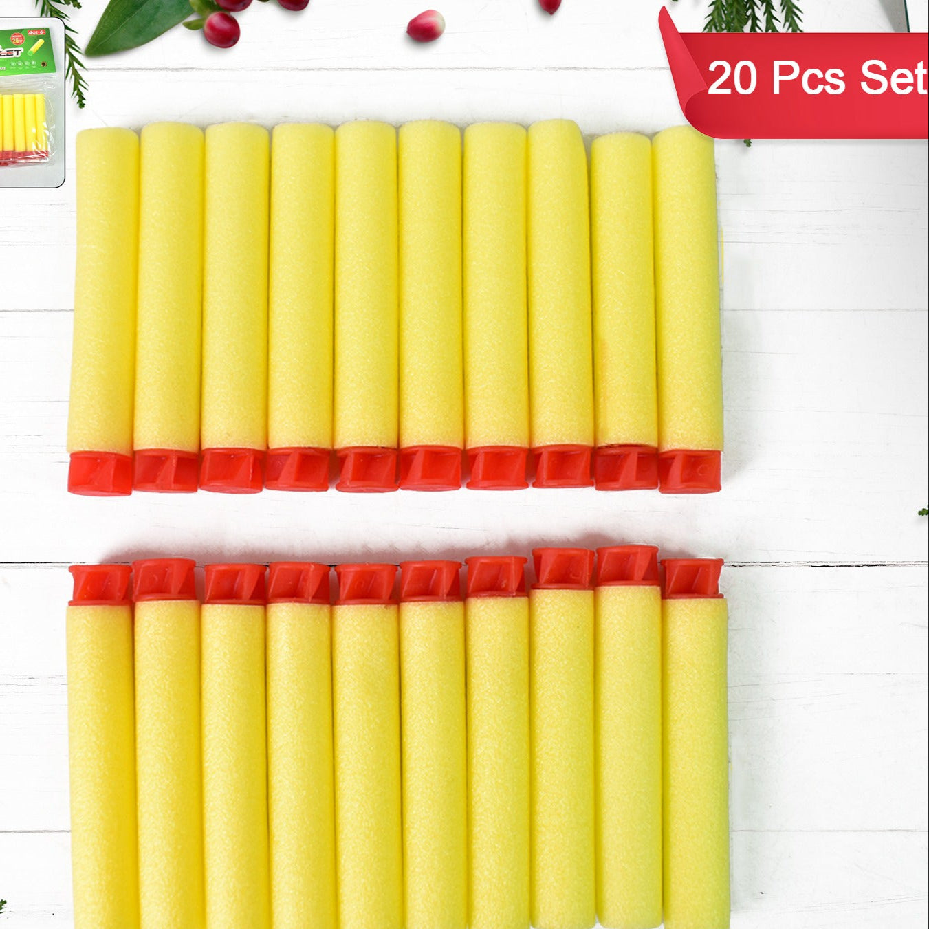 Refill Bullet Darts Soft Round Head Blasters Kids Toy For Gun (20 Pcs Set) - Happy Price - Image 1