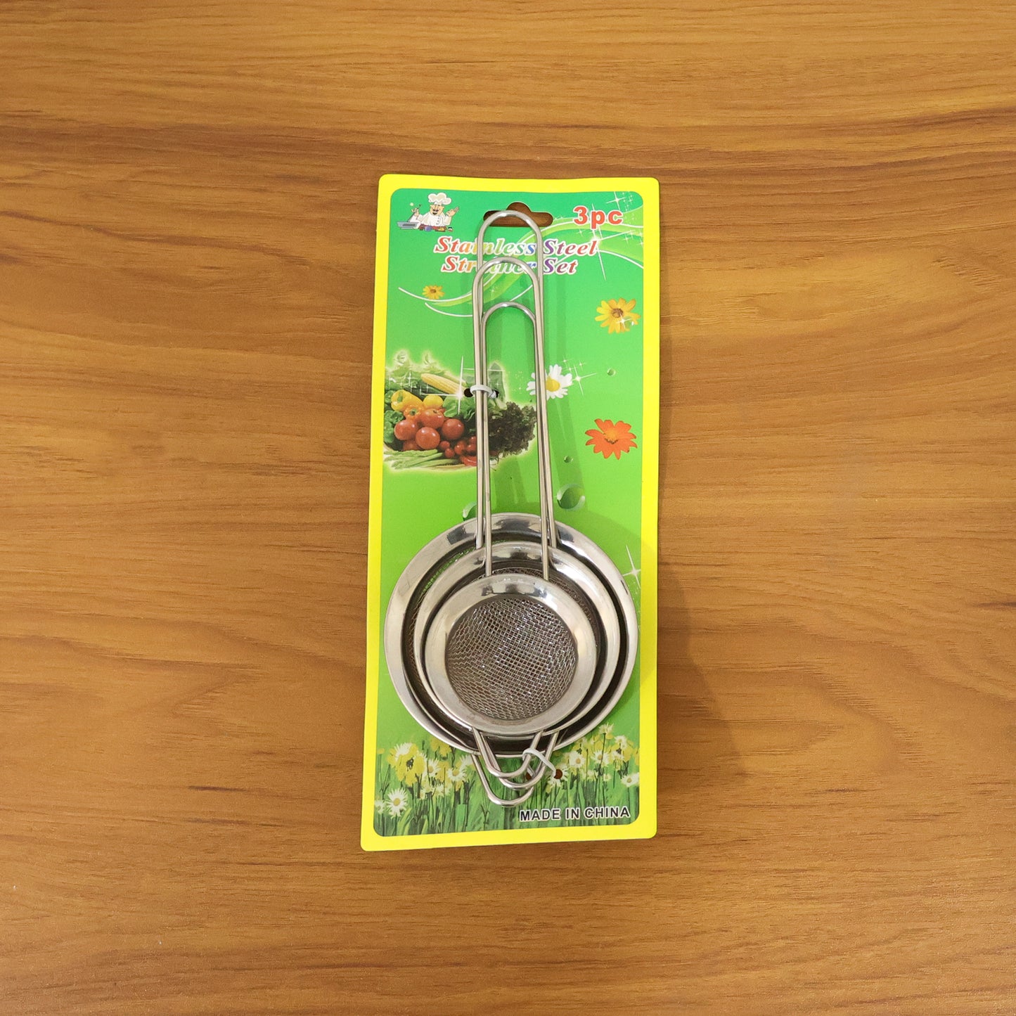 3 Piece Stainless Steel Tea Strainer Set with Long Handle - Happy Price - Image 7