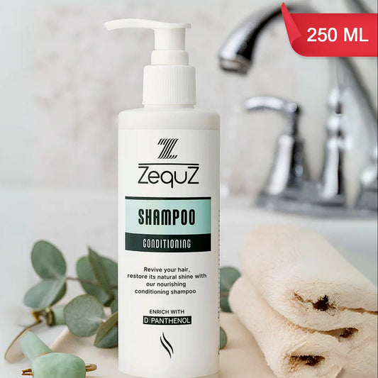 Zequz Conditioning Shampoo with D-Panthenol - 250 ML for Soft, Smooth Hair - Happy Price - Image 1