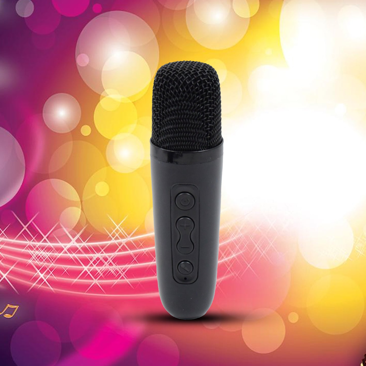 Wireless Bluetooth Speaker 5w High Bass With Wireless Mic  Microphone Led Torch Solar Charging Support Usb  Adjustable Strap (1 Set) - Happy Price - Image 3