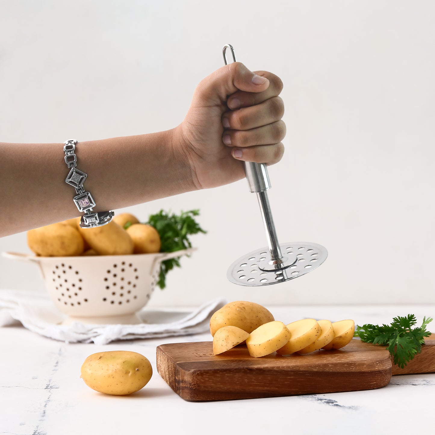 Heavy Duty Stainless Steel Potato Masher - 1 Pc - Happy Price - Image 6