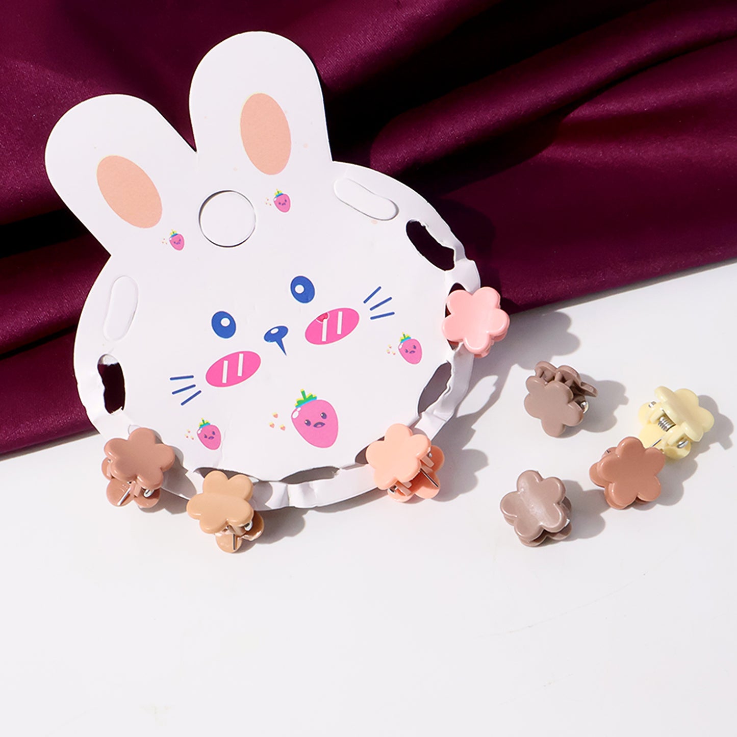 Cute Flower Mini Hair Claw Clips for Kids - 1 Set - Happy Price - Image 3