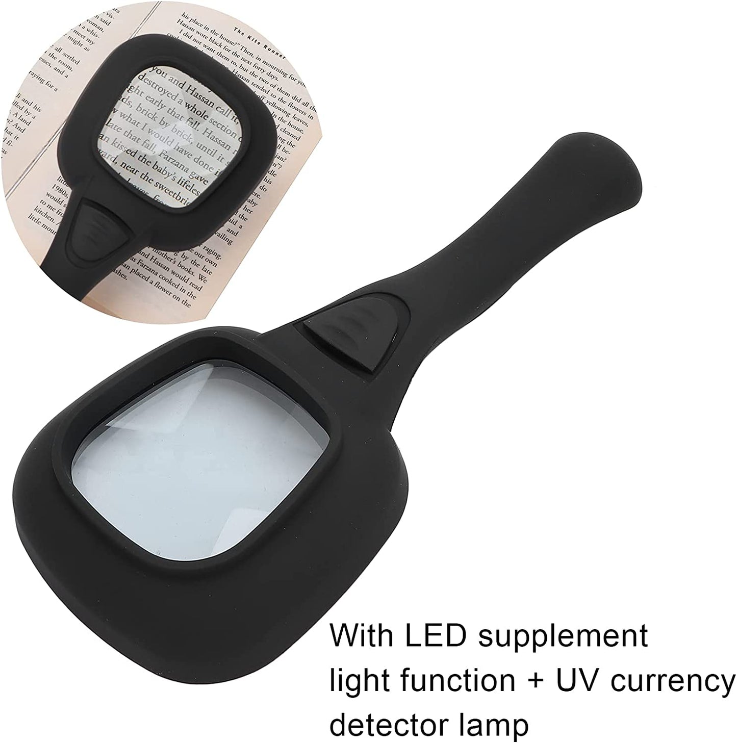 Handheld Magnifying Glass 6 Led Illuminated Lighted Magnifier For Seniors Reading Soldering Inspection Coins Jewelry Exploring - Happy Price - Image 7