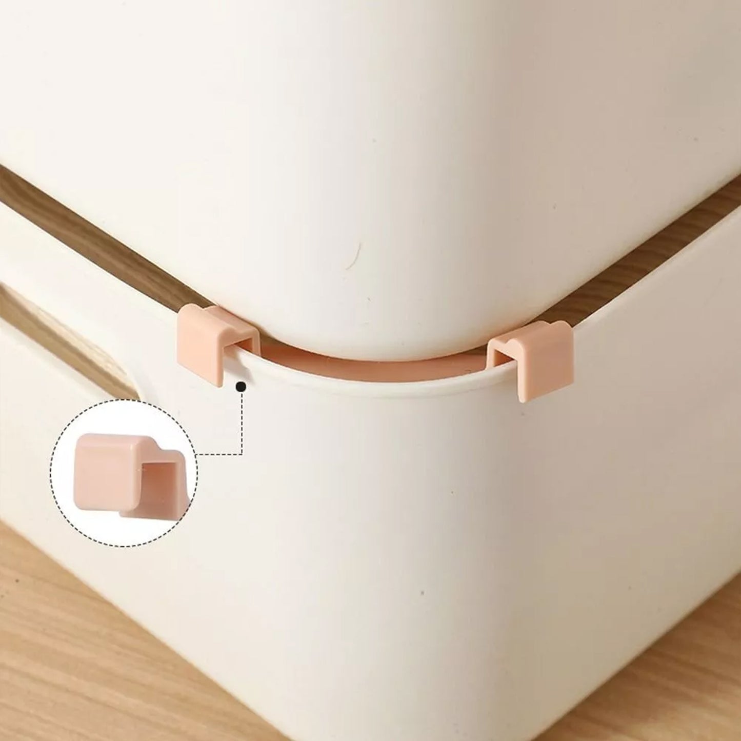 Plastic Stackable Wardrobe Organizer Clips Core Wardrobe Box Support (8 Pcs Set) - Happy Price - Image 3