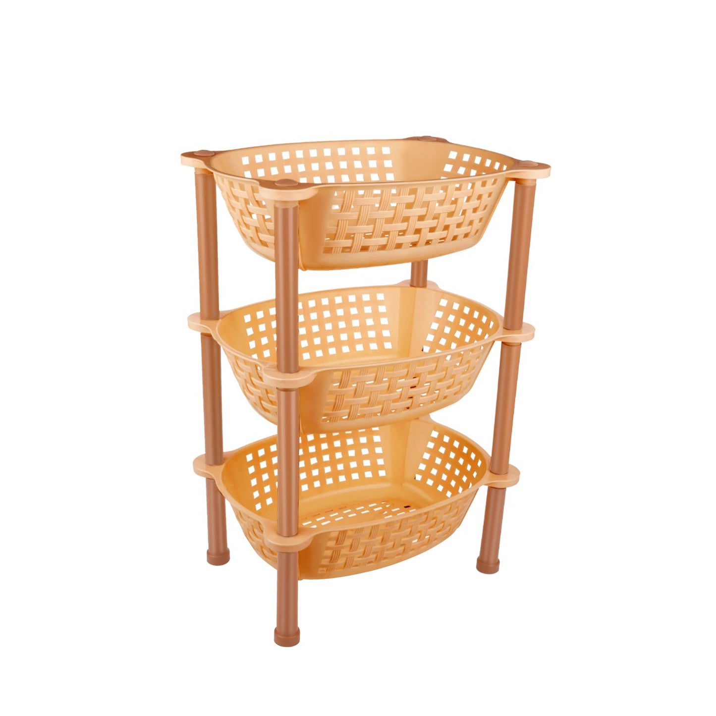 Multipurpose Plastic Storage Rack Organiser - 3 Pcs - Happy Price - Image 5
