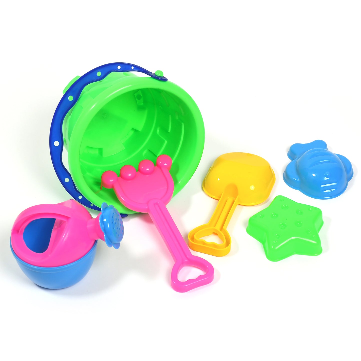 Sand Game Castle Building Plastic Beach Toy Set For Kids Summer Fun Creative Activity Playset Gardening Tool With Accessories  Bucket-pack Of 6 Pcs - Happy Price - Image 2