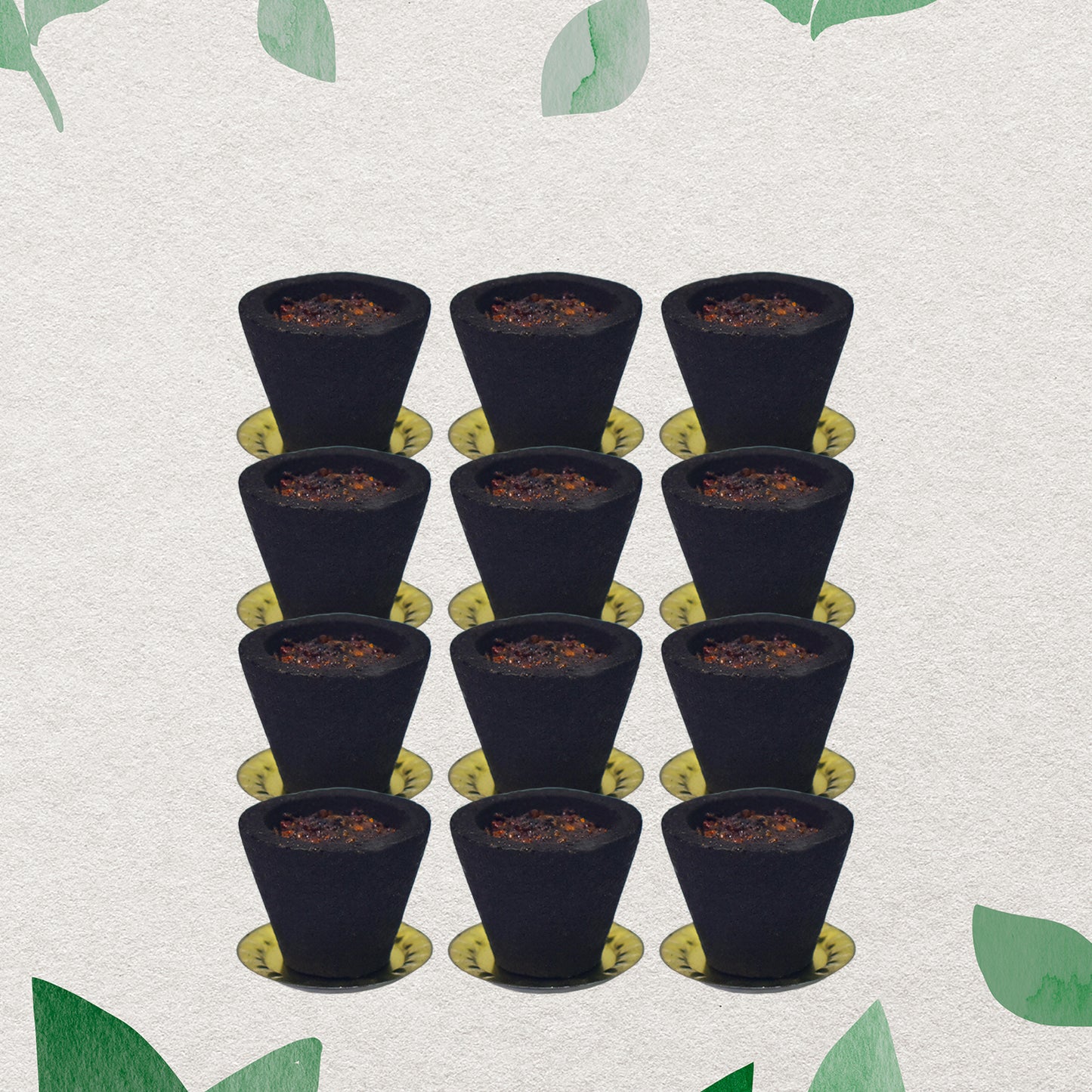 Premium Gugal Sambrani Cup Sambrani Havan Cups (12 Pcs Set) - Happy Price - Image 2