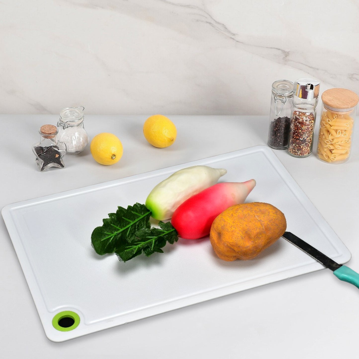 Plastic Kitchen Cutting Board for Fruits & Vegetables - Happy Price - Image 7
