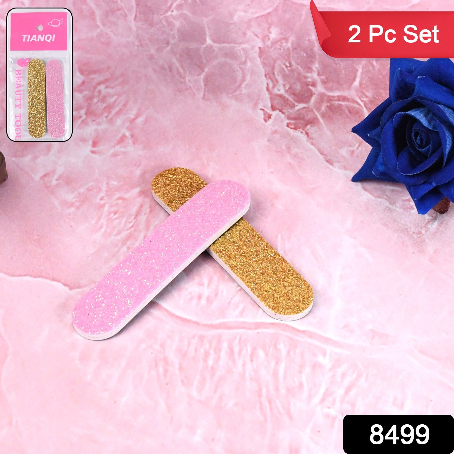 Professional Nail Filer Double Sided For Nail Shaper Nail File (9 Cm  2 Pc Set) - Happy Price - Image 1
