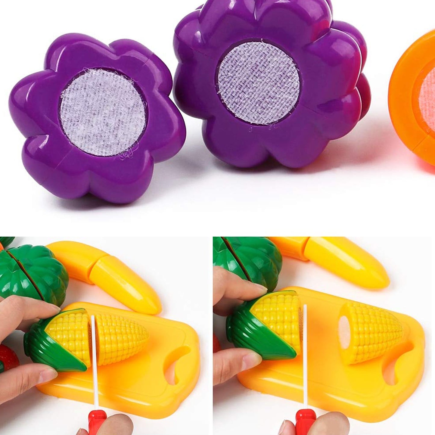 Plastic Fruits N Veggies Exclusive Collection Of Realistic Sliceable Fruits - Happy Price - Image 5