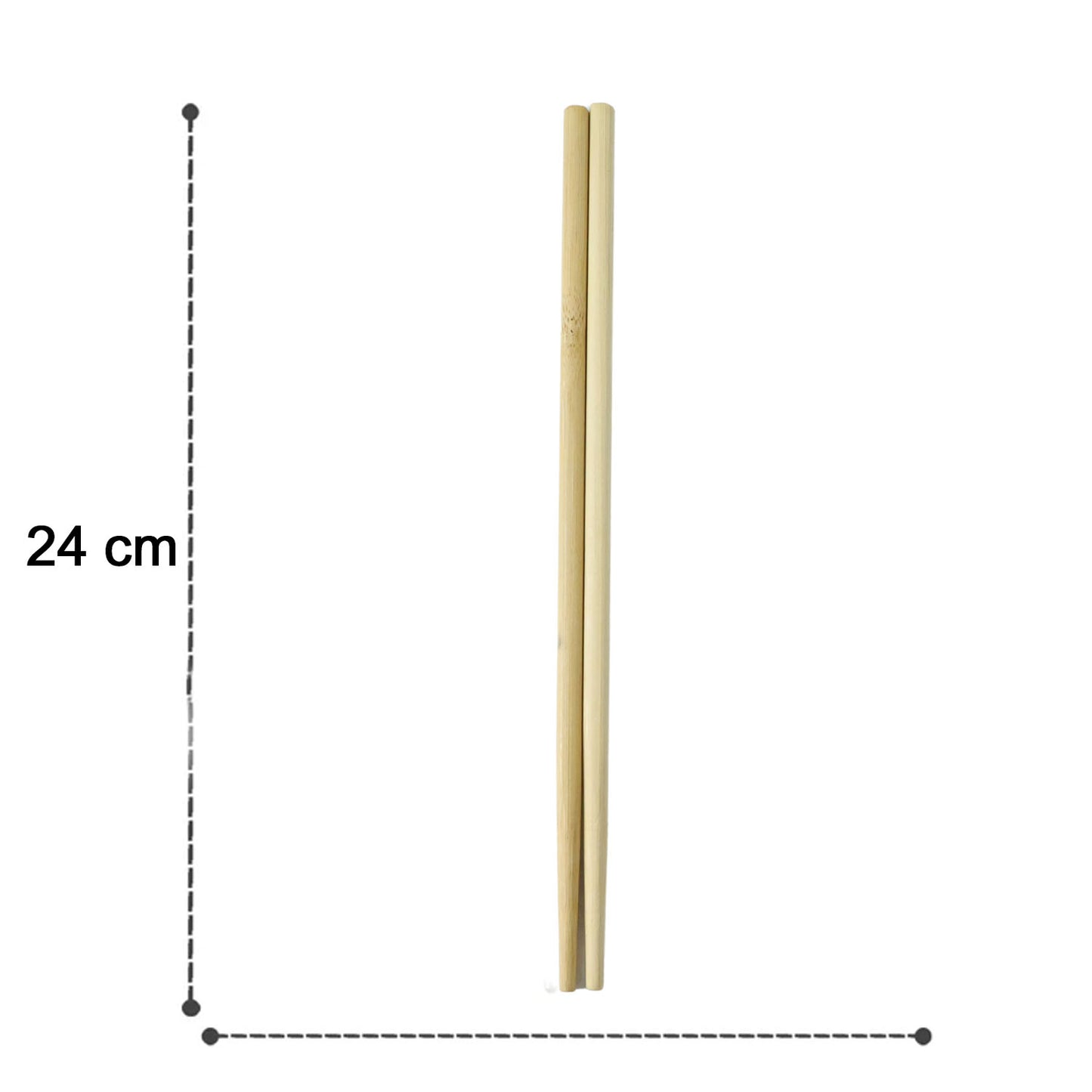 Reusable Bamboo Chopsticks Set - 5 Pairs, 24cm Traditional Dining Utensils - Happy Price - Image 5