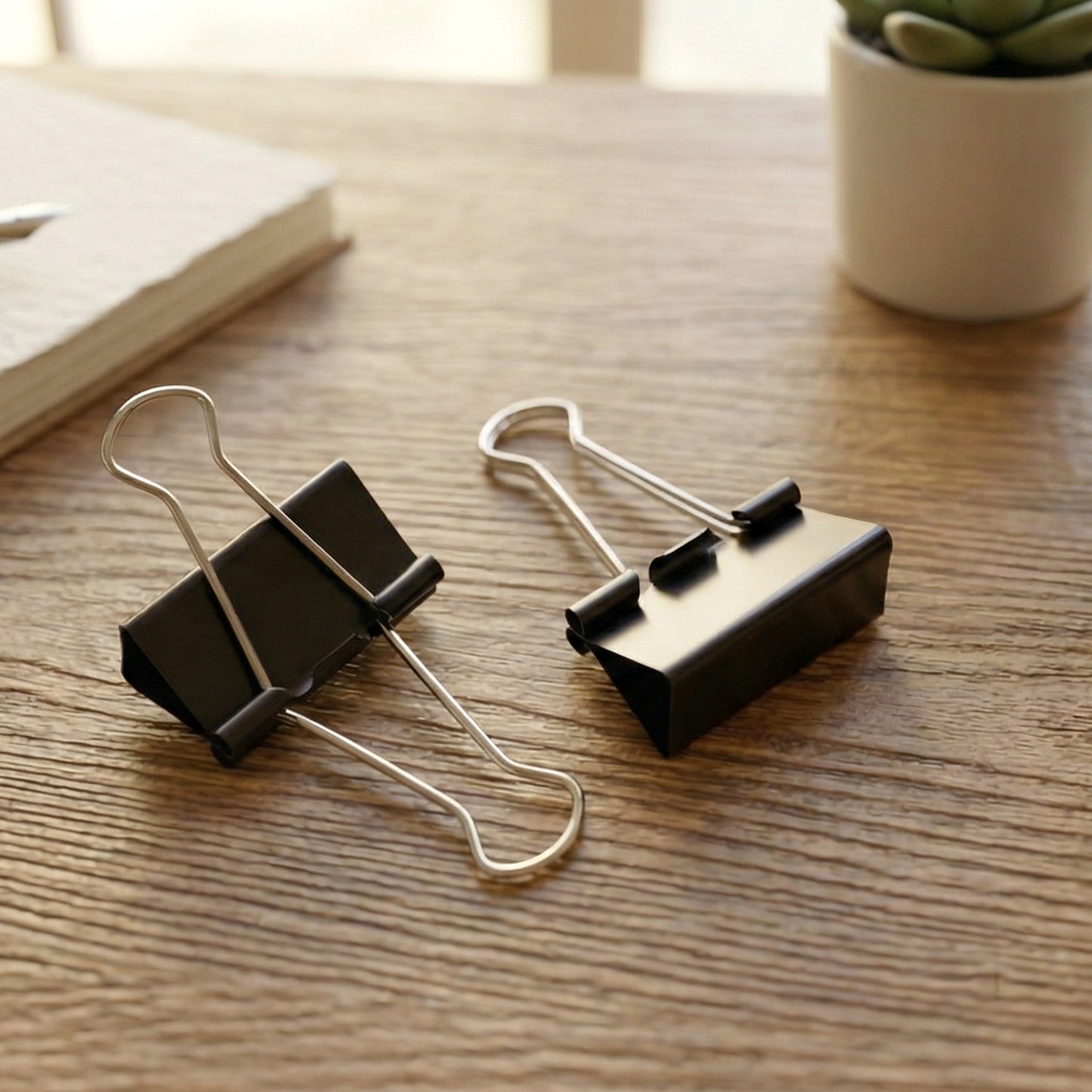 Heavy-Duty Black Binder Clips - 32mm, 12 Pc Set for Secure Paper Stacking - Happy Price - Image 5