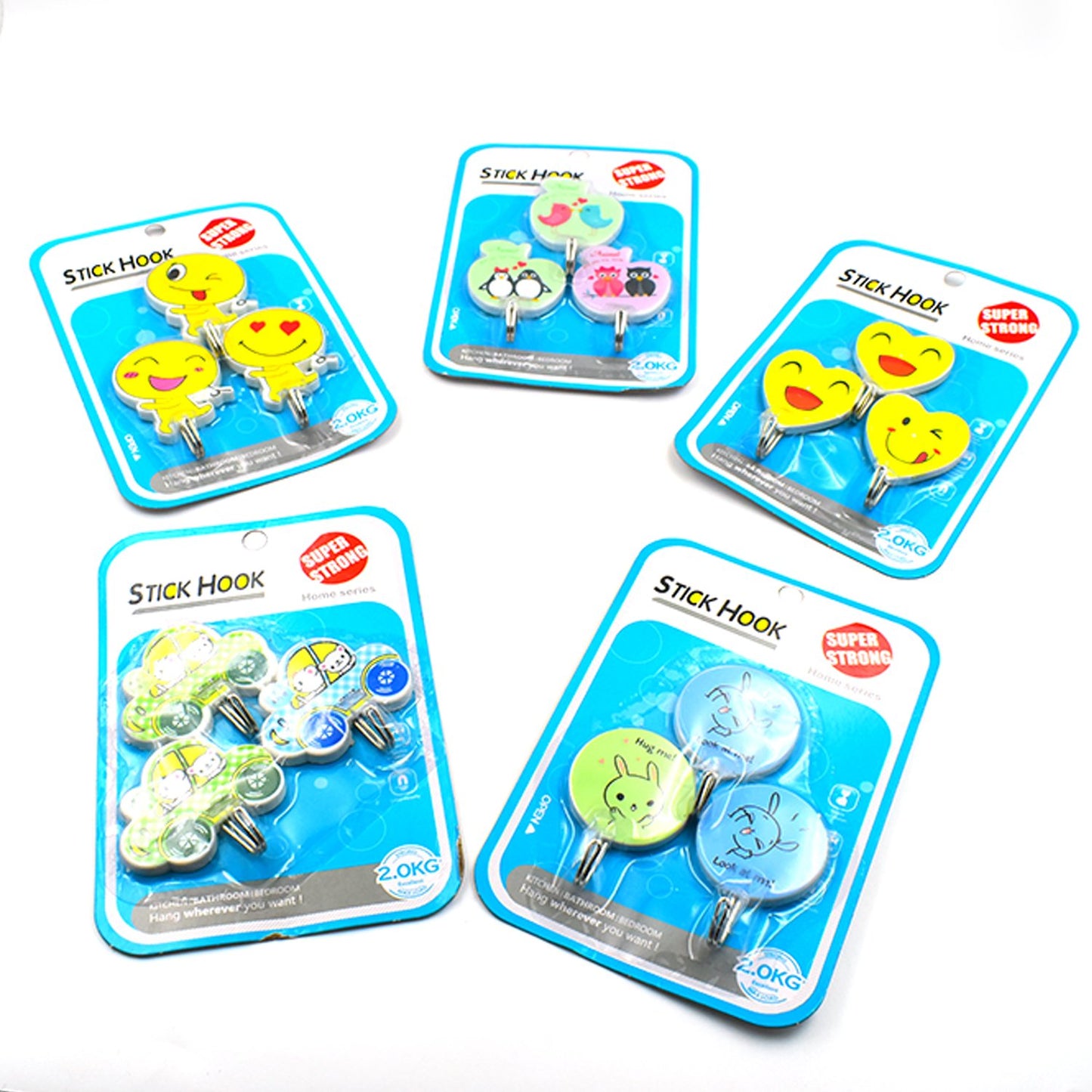 4728 Plastic Self-adhesive Kitchen 3pc Hooks - Happy Price - Image 7