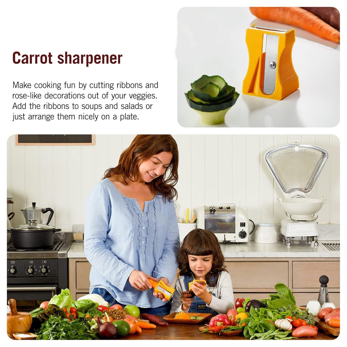 Dual Action Vegetable Peeler & Sharpener Tool - 1 Pc - Happy Price - Image 3