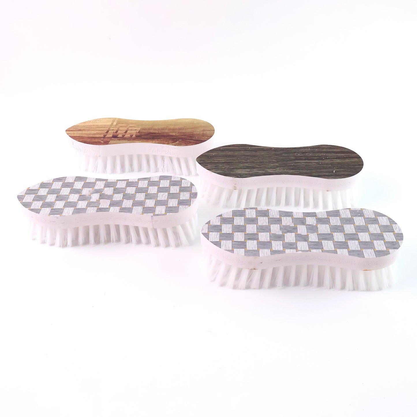 Ergonomic Curved Laundry Brush Set, 4 Pcs - Durable Plastic with Nylon Bristles for Clothes & Shoes - Happy Price - Image 5