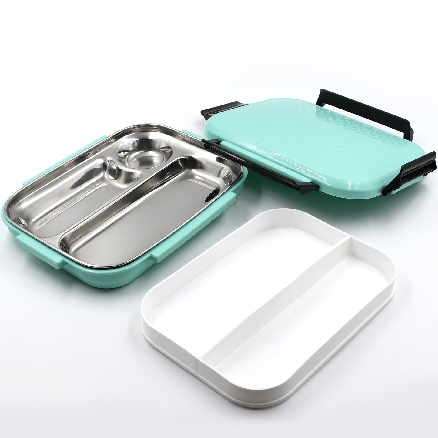 Break Time Lunch Box Steel Plate Multi Compartment Lunch Box Carry To All Type Lunch In Lunch Box  Premium Quality Lunch Box Ideal For Office  School Kids  Travelling Ideal - Happy Price - Image 5