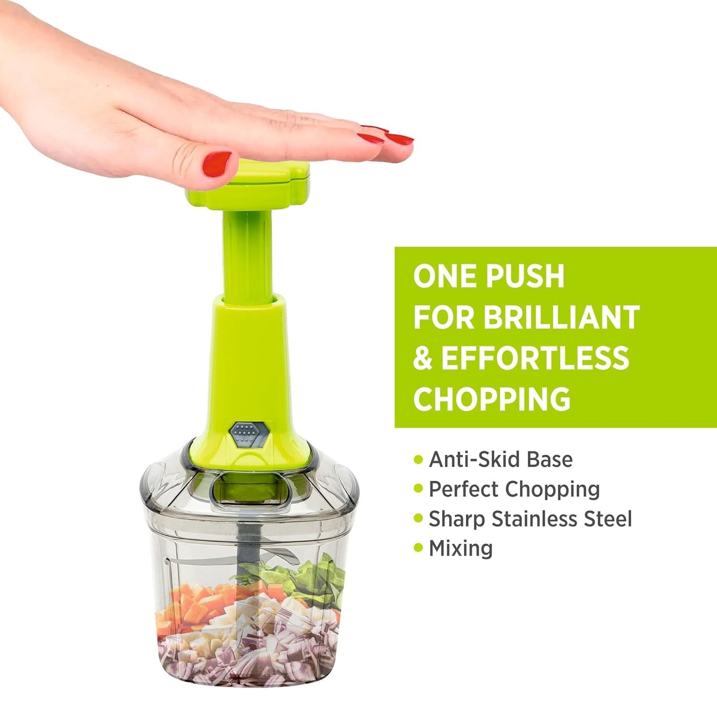2in1 Press Vegetable Choppers For Kitchen (1100 Ml) - Happy Price - Image 4