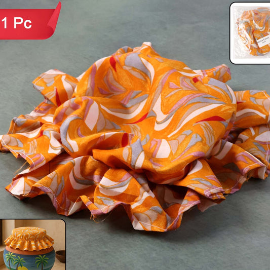 Designer Printed Matka Cover (1 Pc) - Elastic Fit Cloth for Earthen Water Pot - Happy Price - Image 1