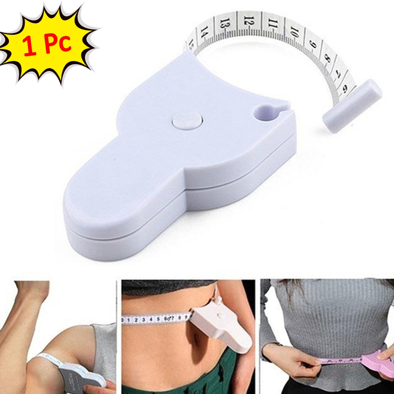 Fitness Measuring Tape For Measuring Lengths Breadths And Heights For Body And Some Other Things Etc. - Happy Price - Image 1