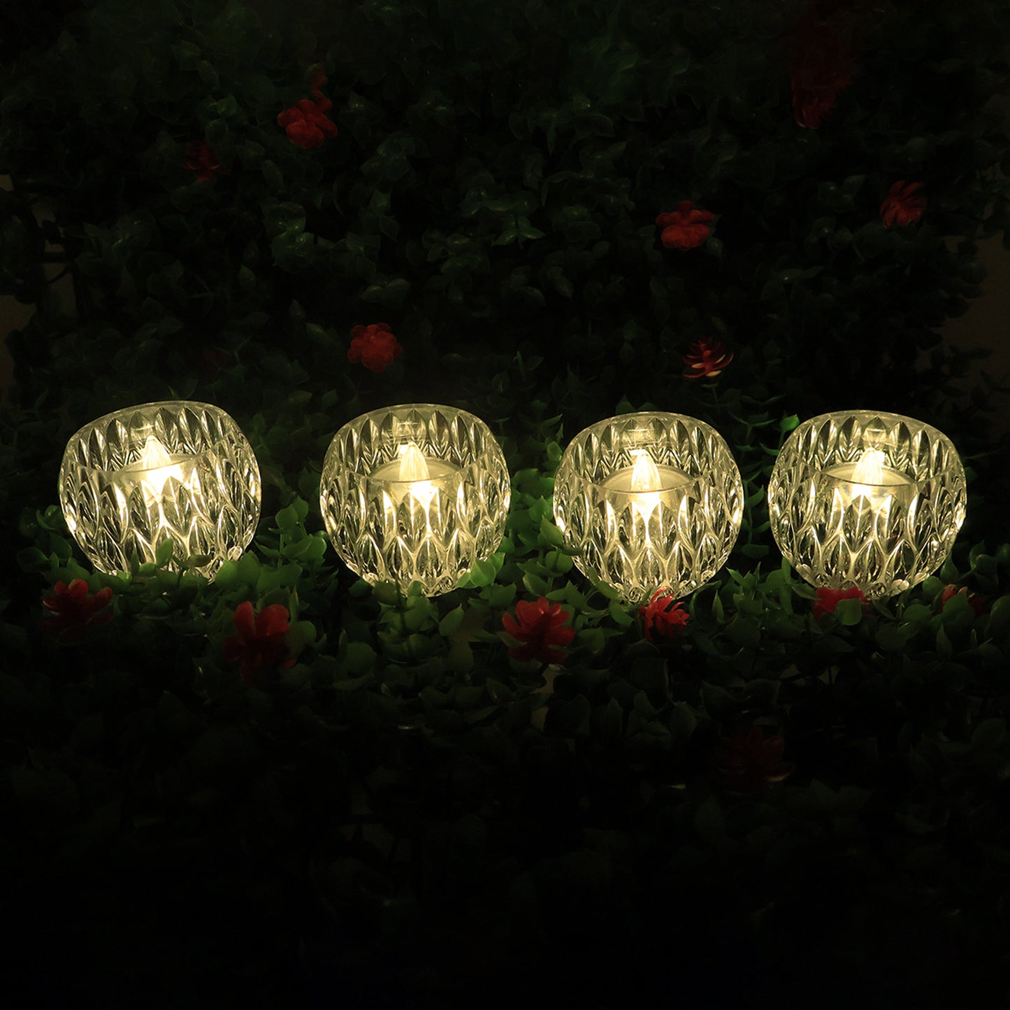 Crystal Design LED Tealight Candles - 6 Pc Set for Festive Decor - Happy Price - Image 7