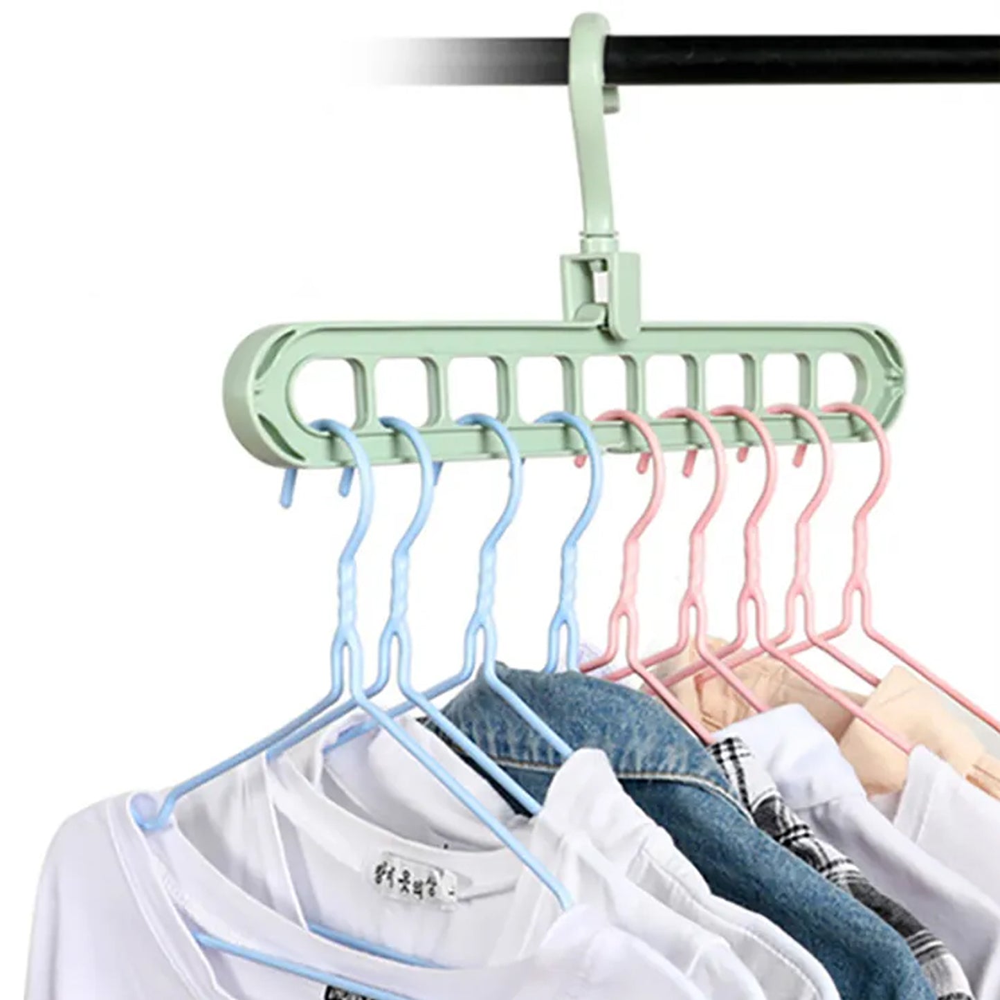 a Hole Plastic Hanger Hanging Hook Indoor Wardrobe Clothes Organization Storage Balcony Windowsill Suit Racks - Happy Price - Image 3