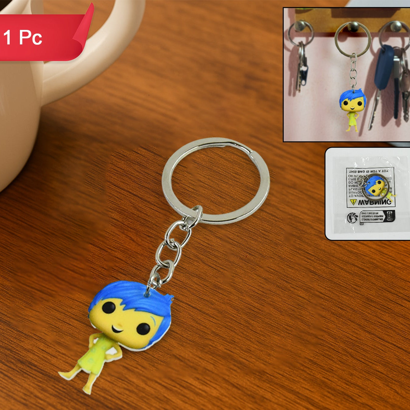 Cute Cartoon Character Keychain (1 Pc) - Happy Price - Image 1